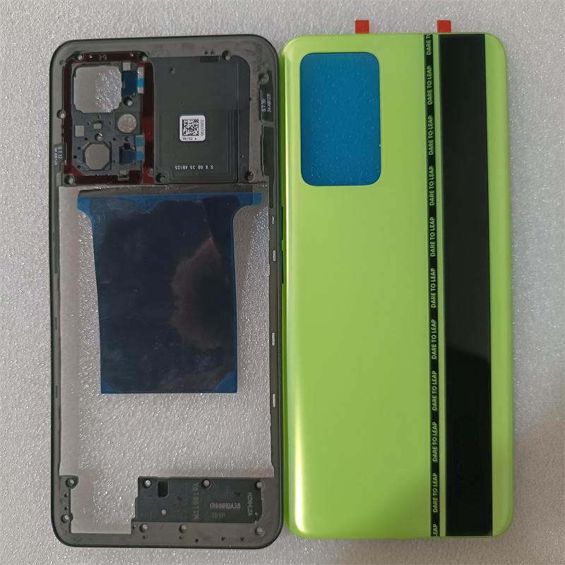 Per Realme GT Neo 2 Neo2 RMX3370 Cassa Completa Telaio Centrale + Vetro Copertura Posteriore Batteria Parti di Ricambio Posteriori