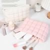Cosmetic Bag Compact Size Quilted Makeup Bag with Top Zipper Closure Spacious Inner Pocket Easy To Clean Travel Cosmetic Organizer