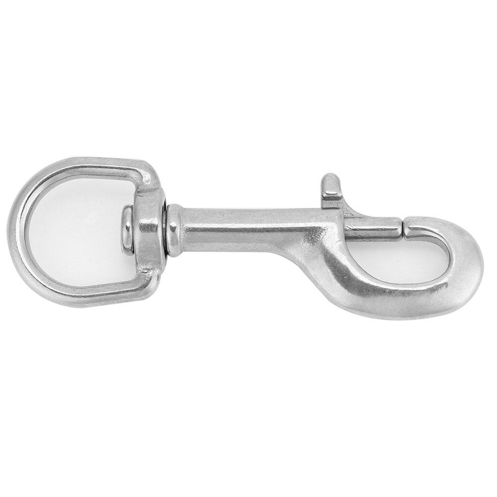 316 Stainless Steel Single Head Hook Eye Snap Diving Accessory (75MM, White)