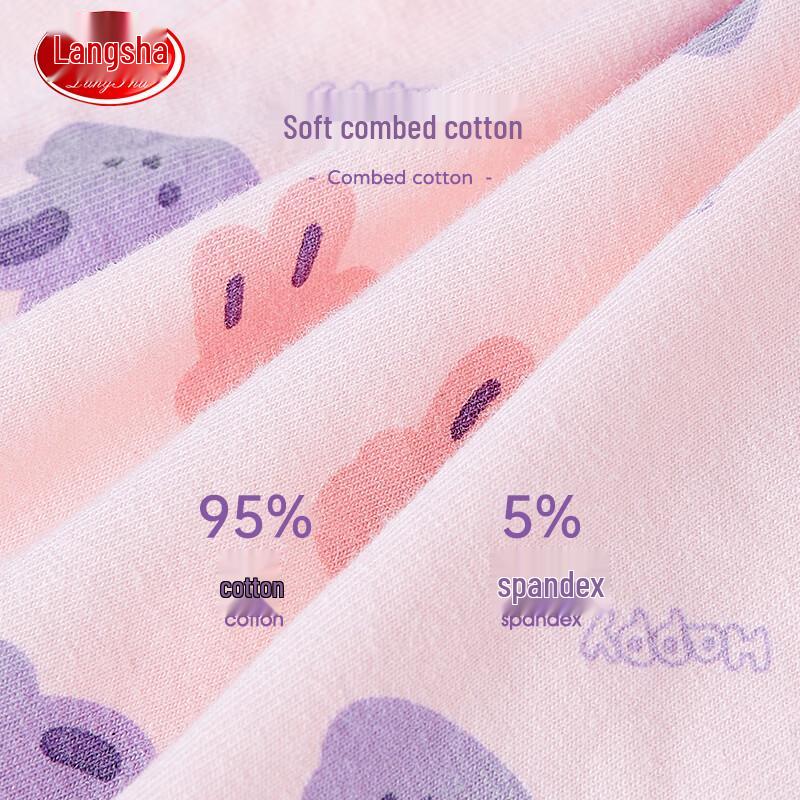 LangSha Girls' 5A Antibacterial Boxer Briefs (6-Pack)