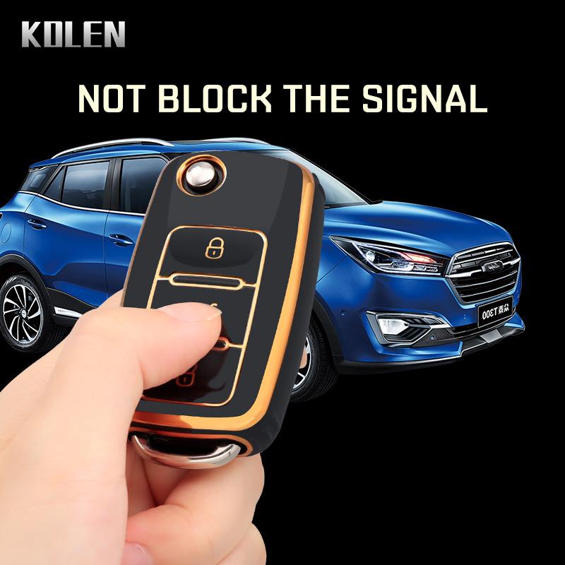 Tpu Car Flip Key Case Cover Shell For Vw Volkswagen Polo Tiguan Passat Golf Jetta Lavida Skoda Octavia 2 3 Button Protected Fob