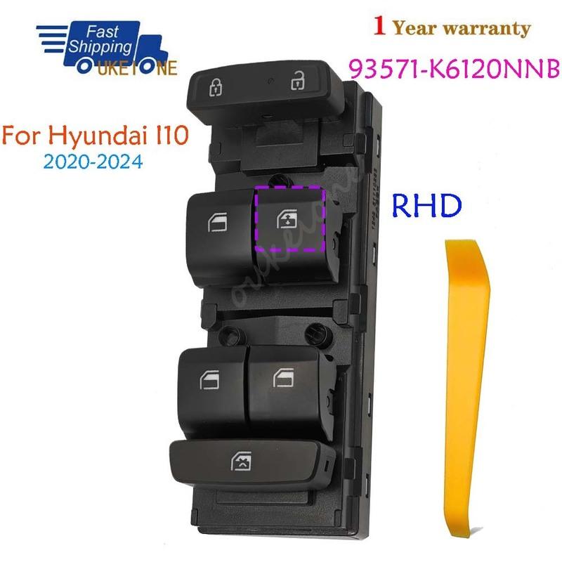93571-K6120NNB For Hyundai I10     2024 Front Right Driver Side Electric Power Master Window Switch Button Parts
