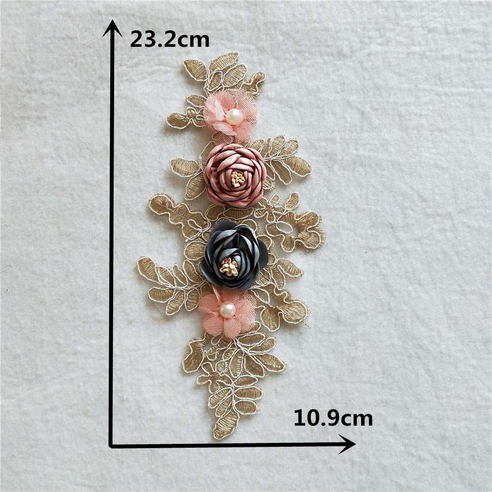 Three-Dimensional Simulation Flower Lace Embroidery Collar Diy Imitation Pearl Lace Lace Clothing Accessories