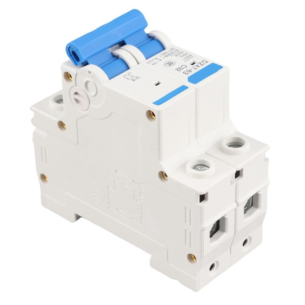 82*75*36mm 2 Pole Circuit Breaker DZ47‑63 2P 32A Current Circuit Breaker  Home Decoration