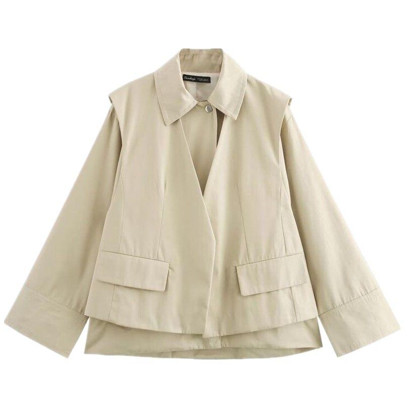 

Fashion Style 2024 Autumn New Women s Clothing Stylish Easiest for Match Loose Vest Stacked Outwear 8428060 Khaki XS