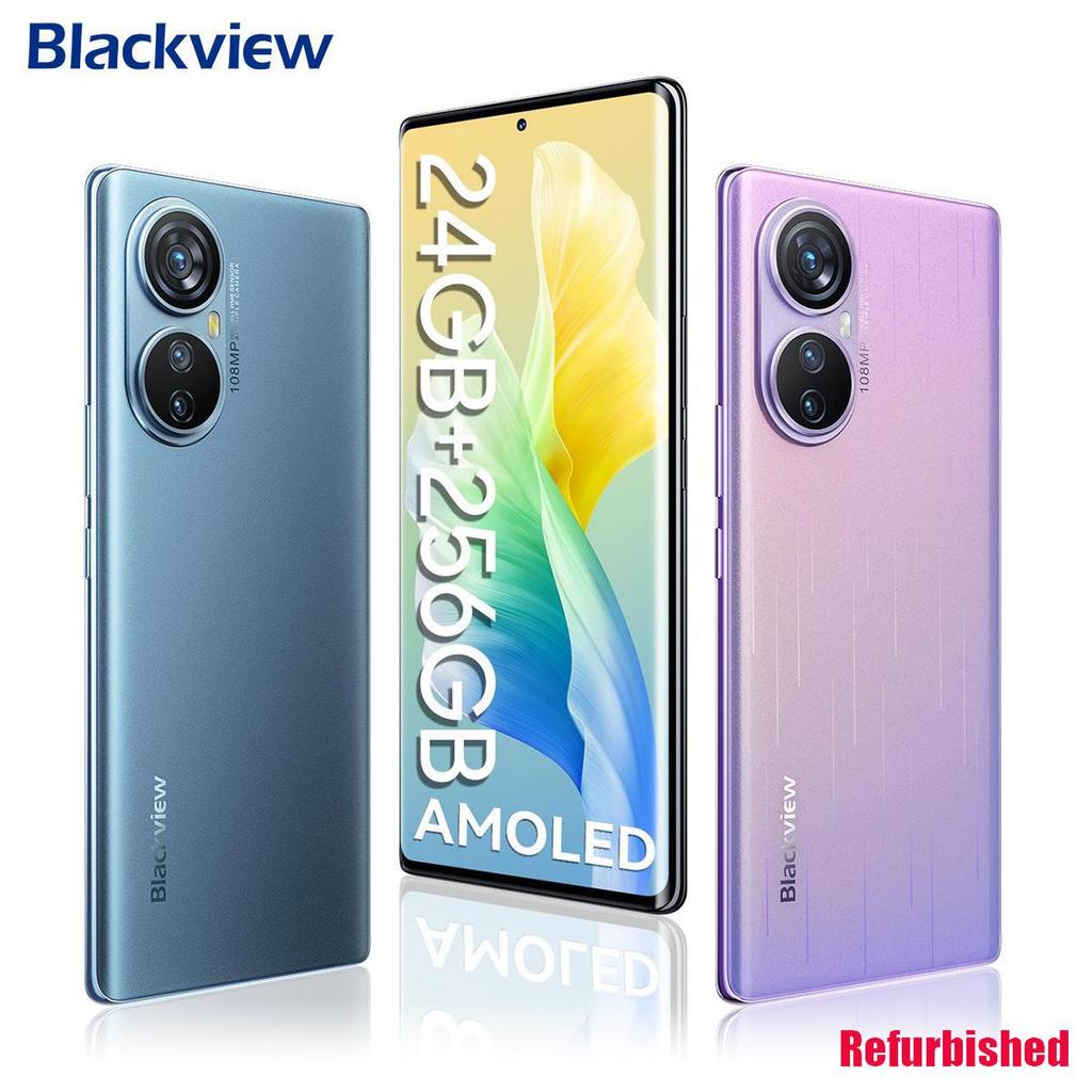 Oppusset Blackview A200 Pro Smartphone 12GB RAM 256GB ROM 120HZ AMOLED buet skjerm 108MP kamera Helio G99 MTK 66W hurtig PD 5050mAh Mobiltelefon