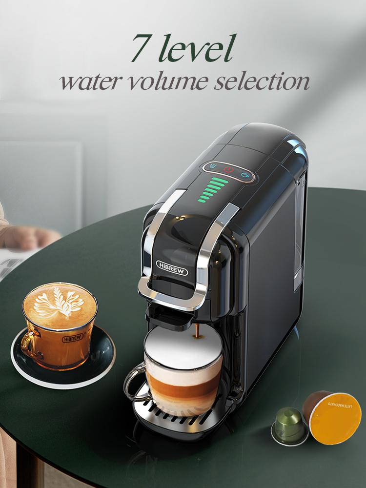 HiBREW H2B 5 In 1 Multiple Capsule Coffee Machine, Hot/Cold Coffee Maker, 19 Bar Pressure Extraction, 600ml Removable Watertank 