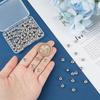 1box 100pcs 201 Stainless Steel Grooved Beads Rondelle Stainless Steel color 6x5mm Hole: 1.6mm