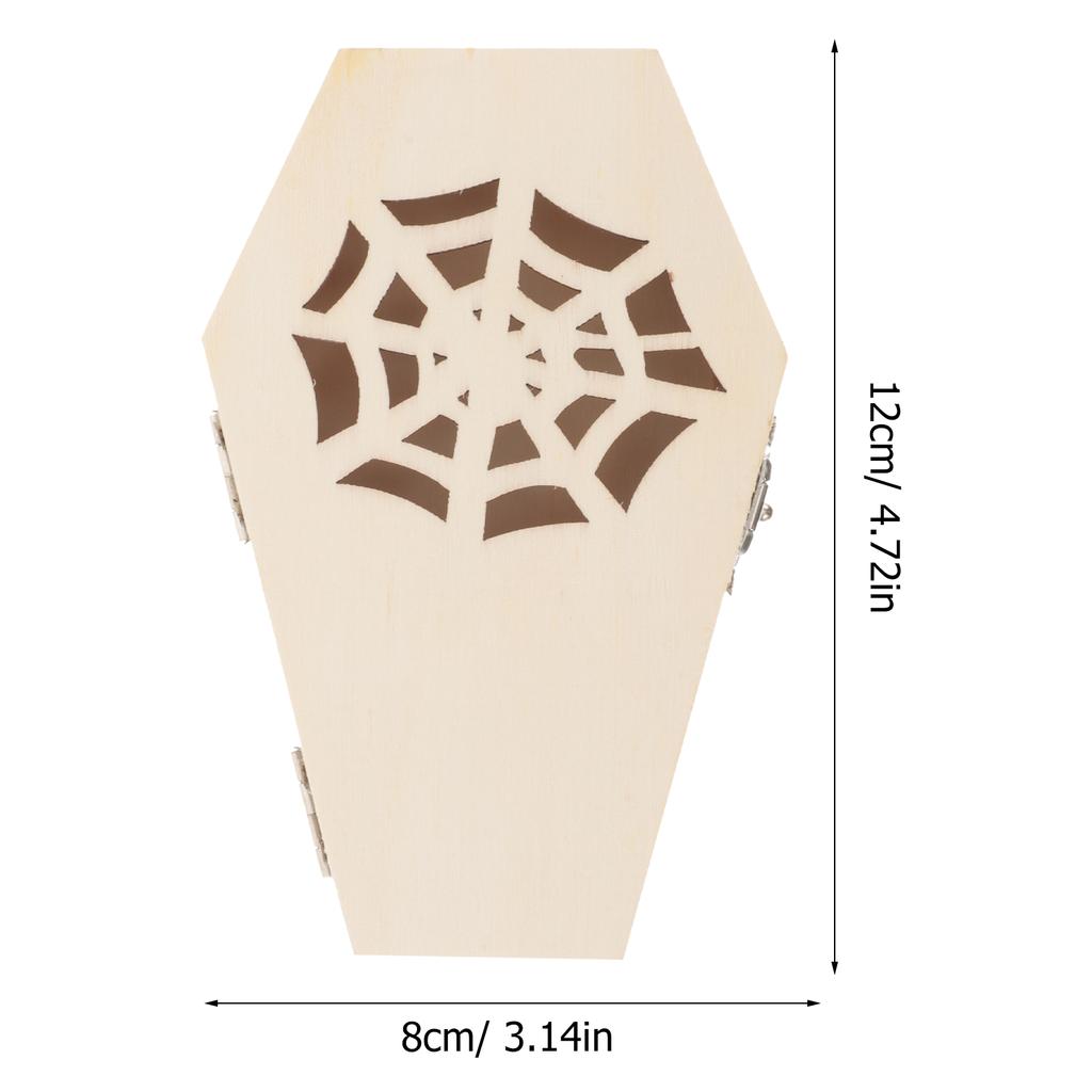 1 stücke Halloween Box Mit Deckel Halloween Dekorationen Mini Holz Sarg Box Sarg Behandeln Candy Box Halloween Sarg Box Für Party