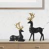 2 st Kreativ hjort skrivbordsdekoration Modern sittande/stående position Julhjortstaty Hållbar Söt Harts Ren Skulptur