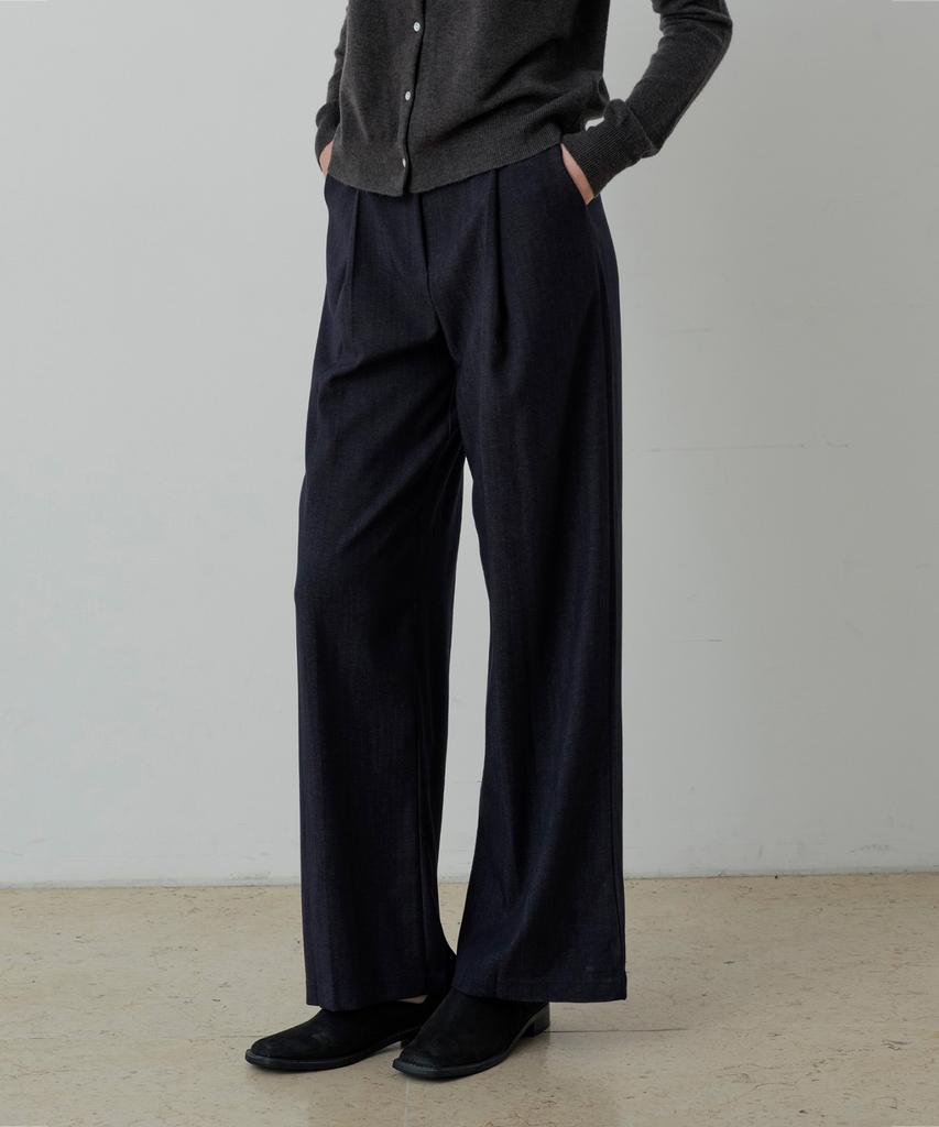 LE STUDIO Pintuck Deep Wide Slacks (Ny)