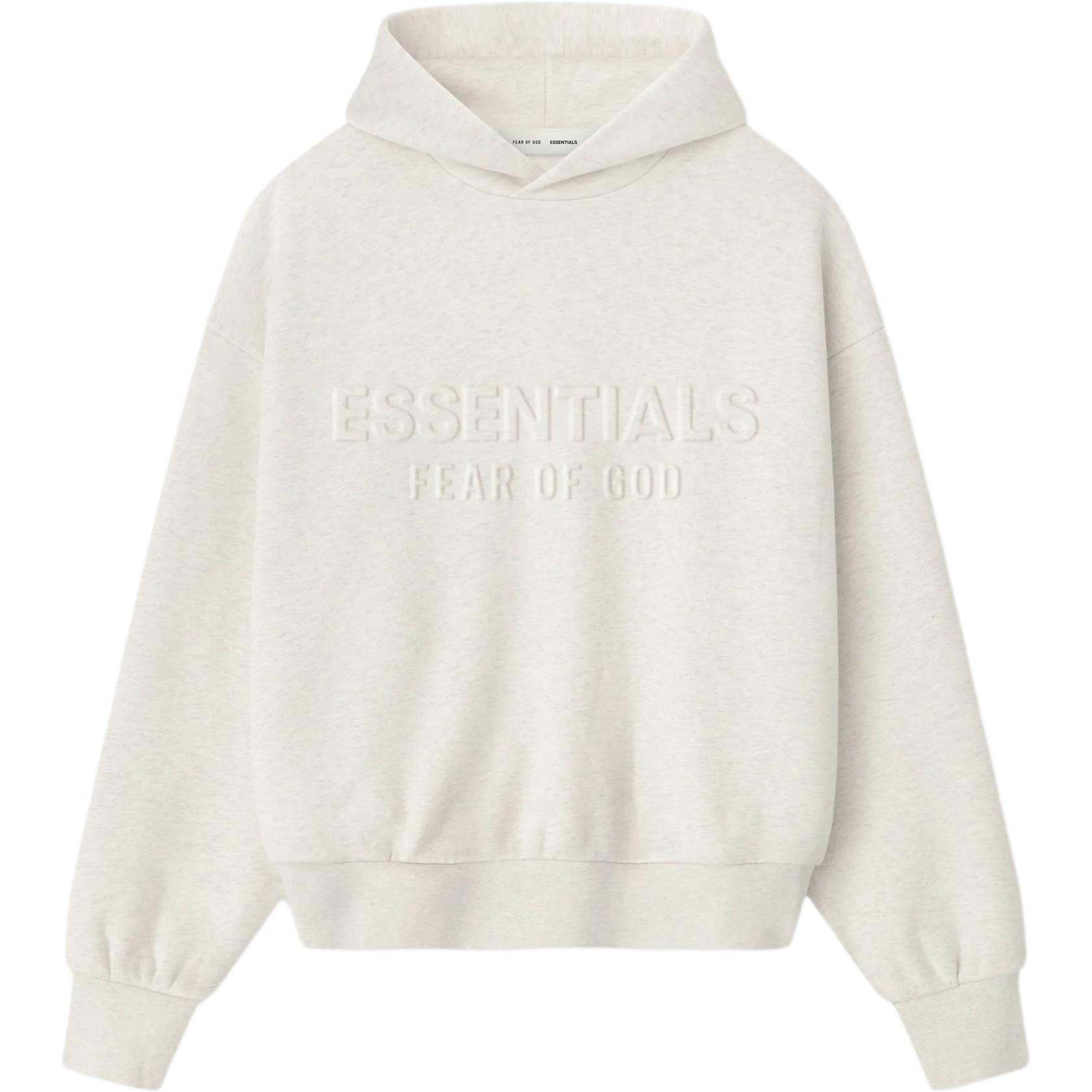 Fear of God Essentials Худи с тиснением Essentials Classic Овсяный меланж Мужские Топы Белый 192HO256212F XS