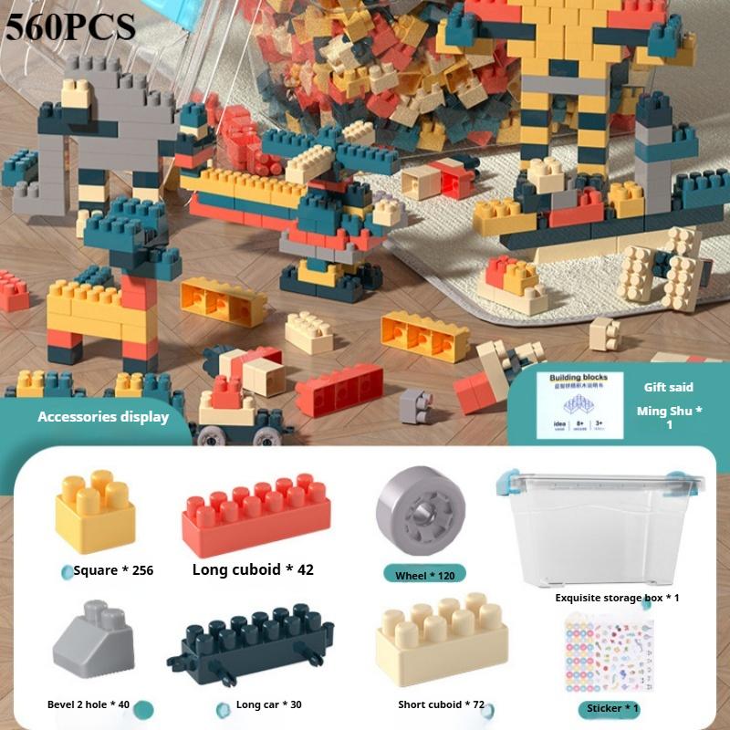 Dětské velké částice vzdělávací stavebnice montážní hračky Chlapci a dívky Dítě DIY Rané vzdělávání Trojrozměrné puzzle Model dárek