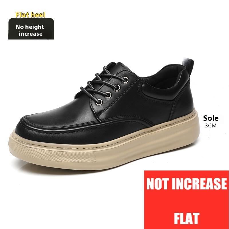 

Genuine Leather Men s Elevator Shoes Height Increase Insoles 3/6/8CM Breathable Thick Sole Platform Casual Sneakers Work Shoes 37