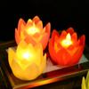 Flower Landscape Lights Wishing Lamp Lotus Candle Lamp Buddhist Hall Lanterns Led Electronic Lamp