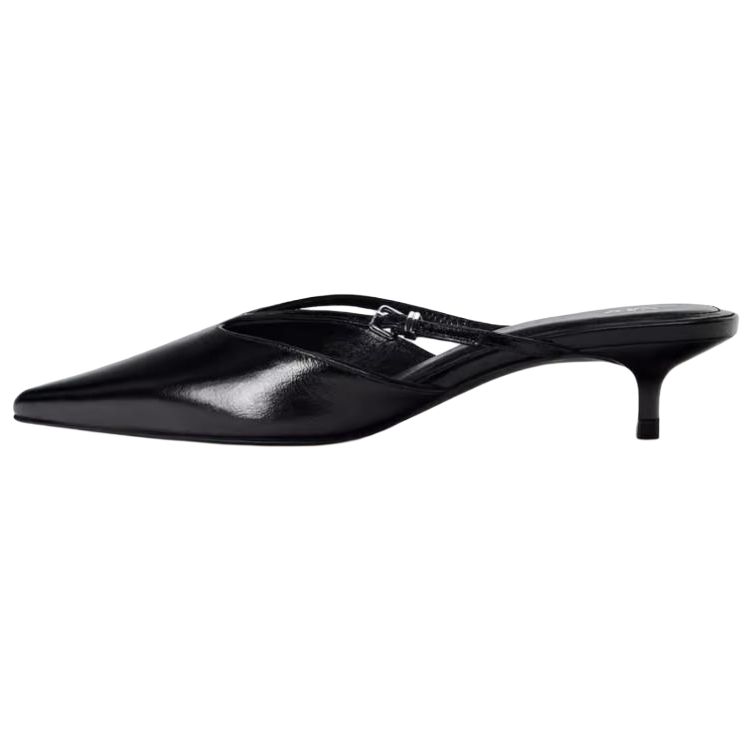Zara Comfortable Versatile Non-Slip Open-Toe Slippers Women Footwear Black 12244410 37
