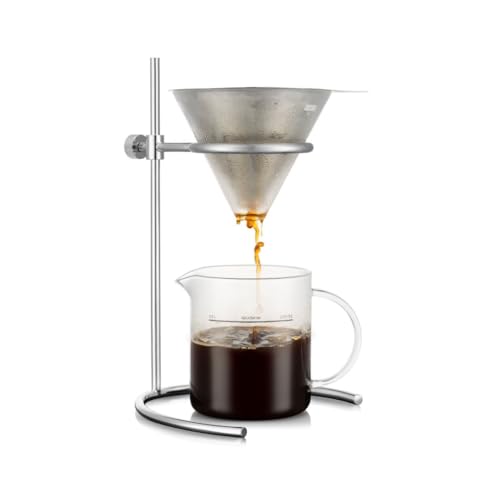 

Кофеварка-капельница BODUM POUR OVER, 500 мл, фильтр из нержавеющей стали, стеклянный стакан, кофеварка [Оригинальный продукт] K12354-16