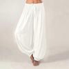 Pantaloni Harem da donna taglie forti Pantaloni lunghi casual Pantaloni da yoga larghi larghi tinta unita Pantaloni da donna in cotone e lino per il tempo libero