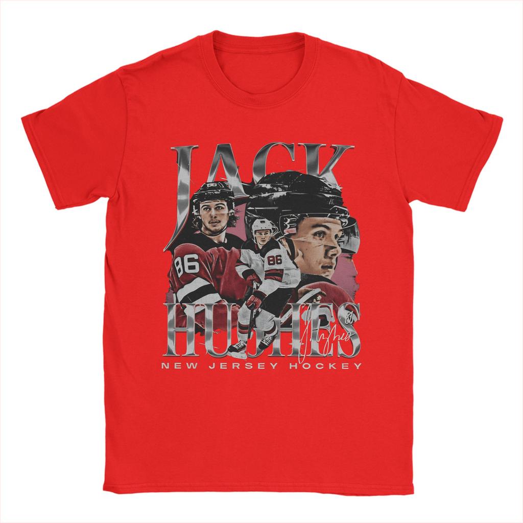 Unisex TShirts Jack Hughes New Jersey Vintage Humor 100 Cotton Tee Shirt Short Sleeve T Shirts Round Neck Tops Gift Idea