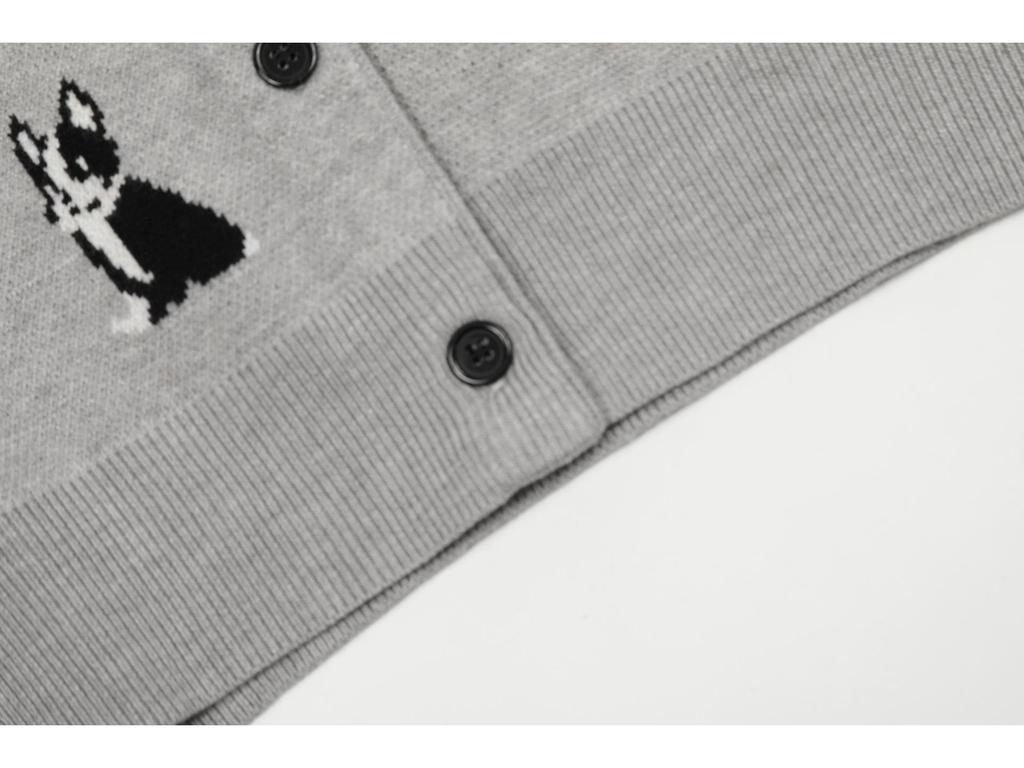 Trendy Brand 2025 Autumn/Winter American Retro Petite Cartoon Cardigan Sweater Jacket