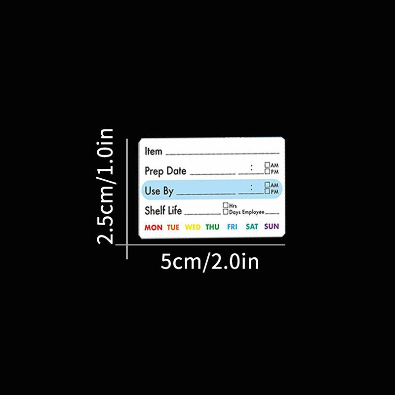 

250PCS Food Storage Date Labels,Removable Prep Date Stickers with Days of the Week,Freezer & Refrigerator Food Date Labels