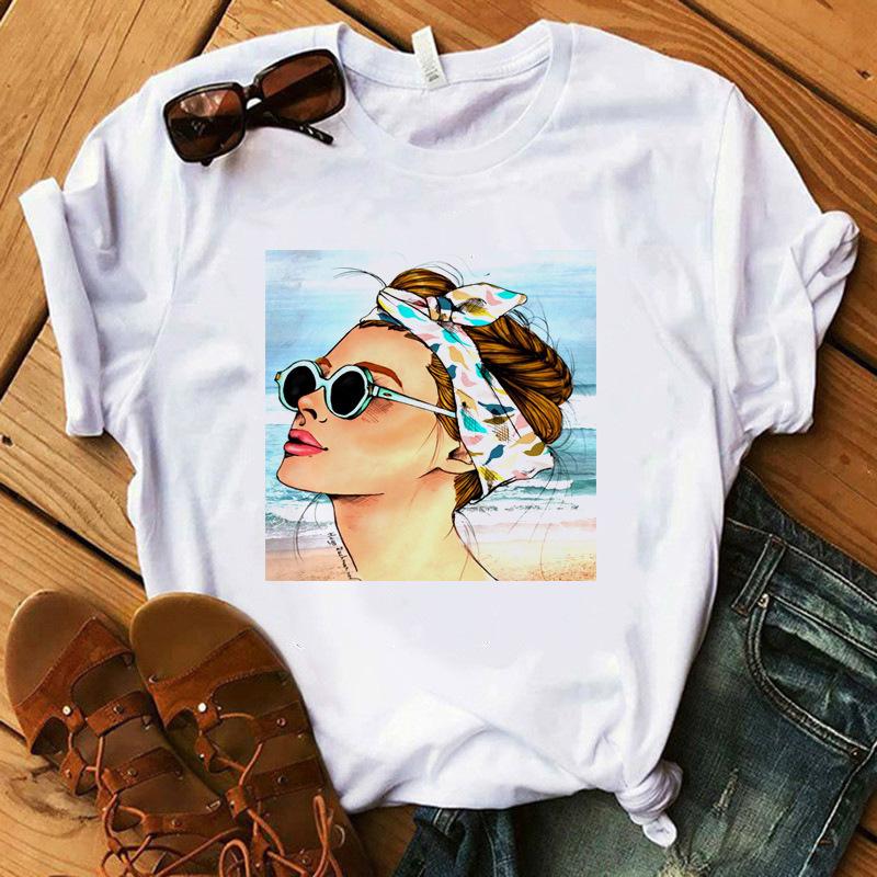 Cartoon Printed T-Shirt Women'S Short Sleeve Women'S Clothing
