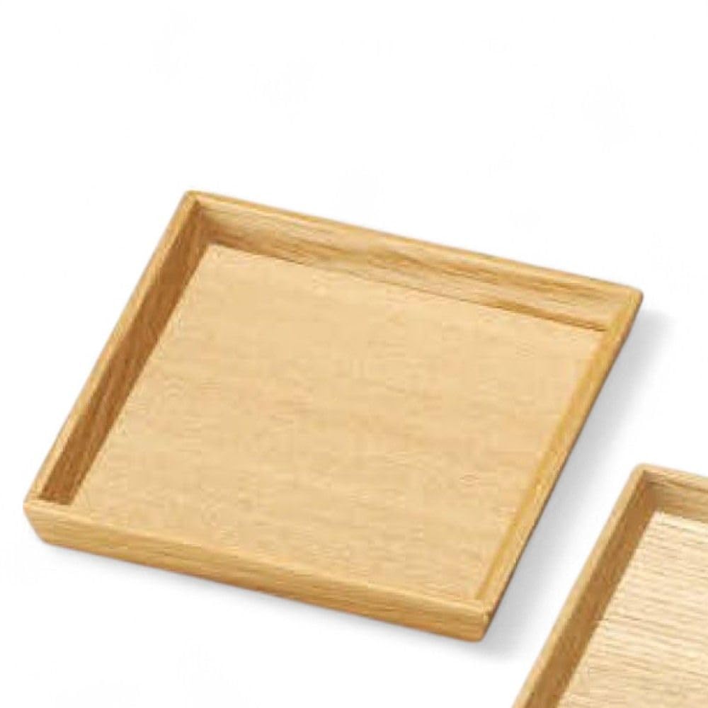 Set of 2 Wooden Plates with Urethane Made In Japan J-kitchens Coating, PID-530445,