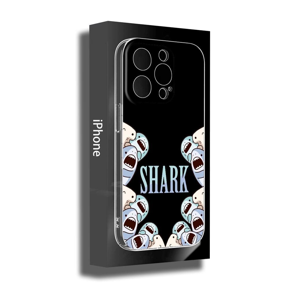 New Grinning Shark Phone Case 14 11 12 Pro 8 7 14 Plus 2020 X Pro 14 MAX 13 MINI XR XS Soft iphone 14 Cartoon Shark Phone Covers