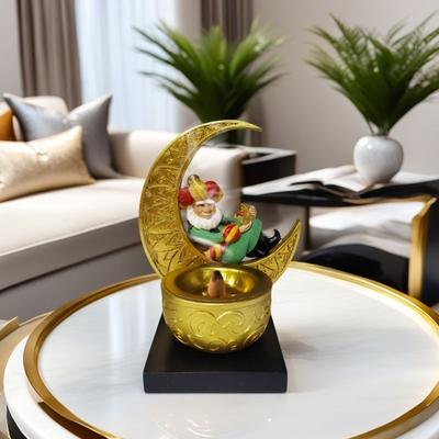 Resin Incense Burner for Tabletop Decoration, Suitable for General Holiday Decor During New Year, Ramadan,  Perfect for Living Rooms And Dining Areas.