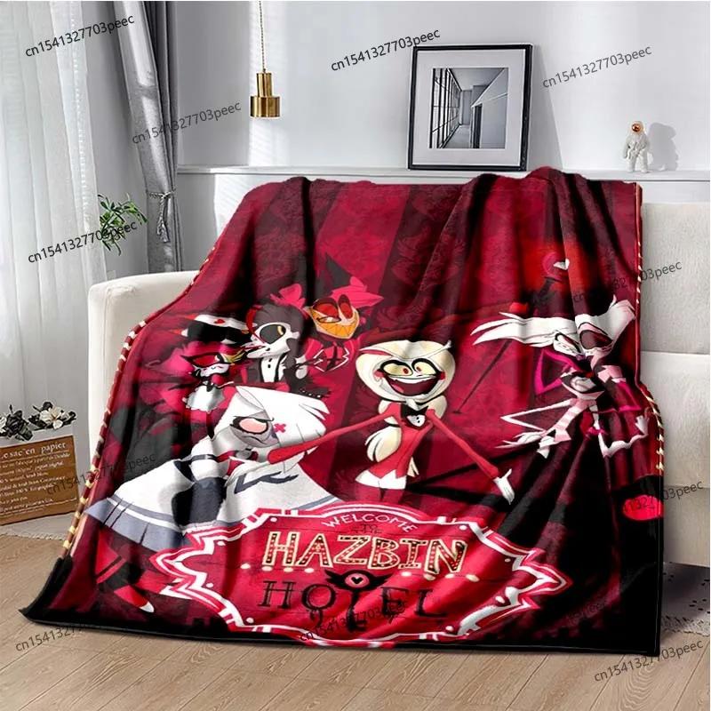 Helluva Boss Blitzo Adult Animated Cute Soft Plush Blanket Living Room Bedroom Bed Sofa Picnic Flannel Blanket Kids Blanket Gift