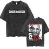 The Notorious Conor McGregor The King Is Back Vintage Washed T-shirts Men Women Fashion Trend Loose Oversized T Shirt Streetwear