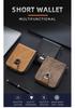 Men's Retro Multifunctional Short Wallet with Buckle and Zipper Coin Purse