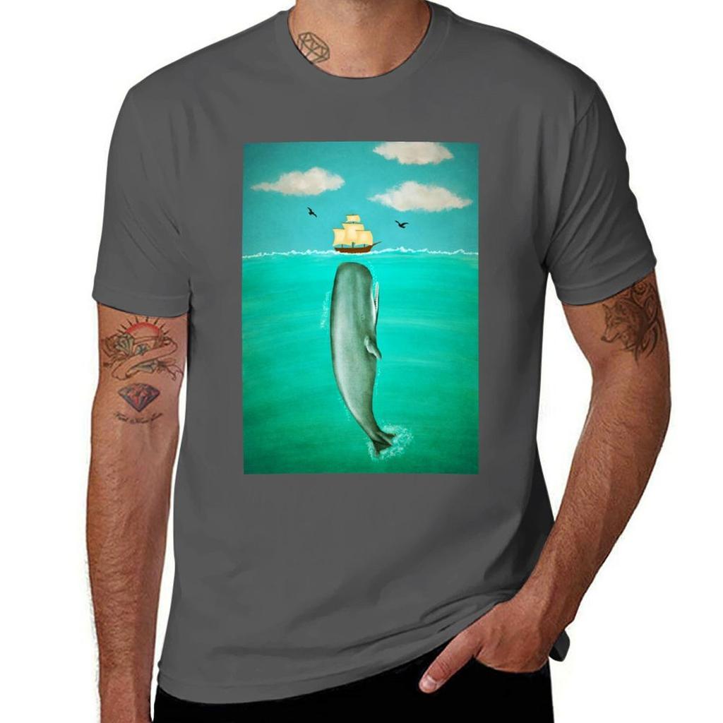 Whale Tshirt Basic Plain Short Sleeve Crew Neck Tee Tshirt