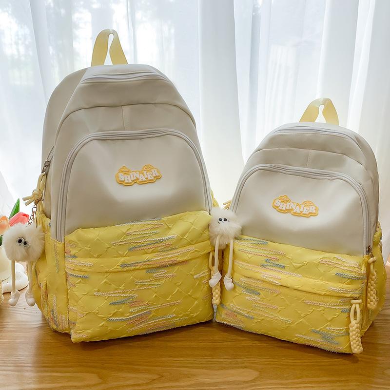 Schoolbag for Children Elementary School Students  Girls Striped Junior High School Students Small Backpack