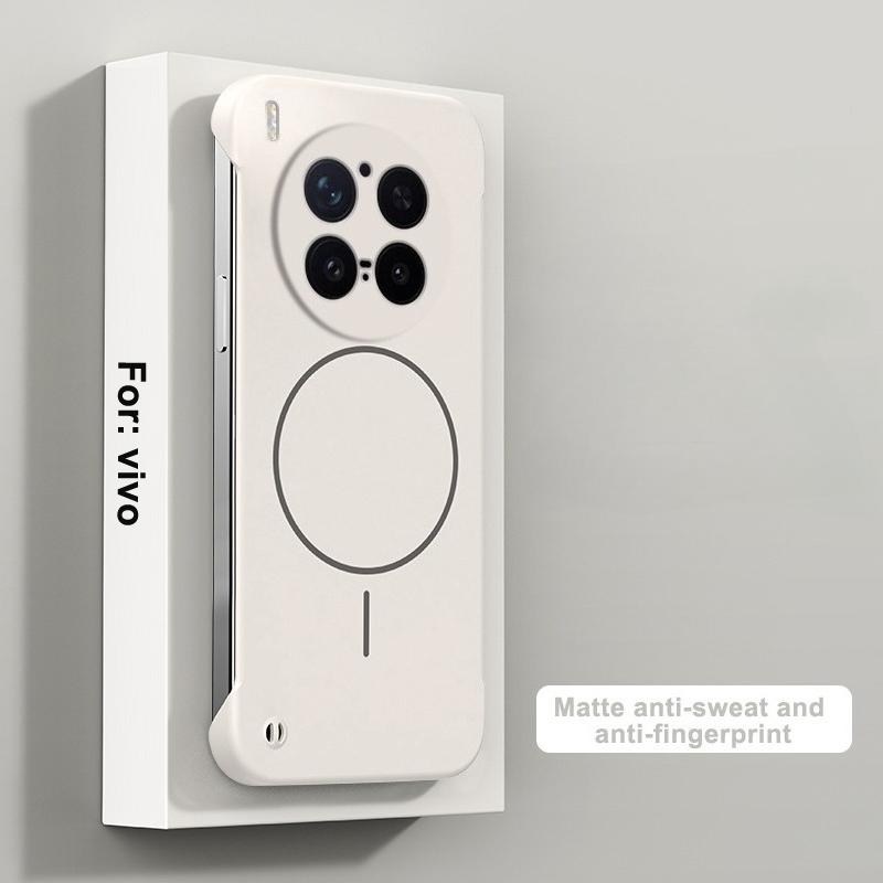 For Magsafe Frameless Case For VIVO X300 Pro Ultra Thin Hard PC Frosted Wireless Charging Shockproof Back Cover for VIVO X300Pro