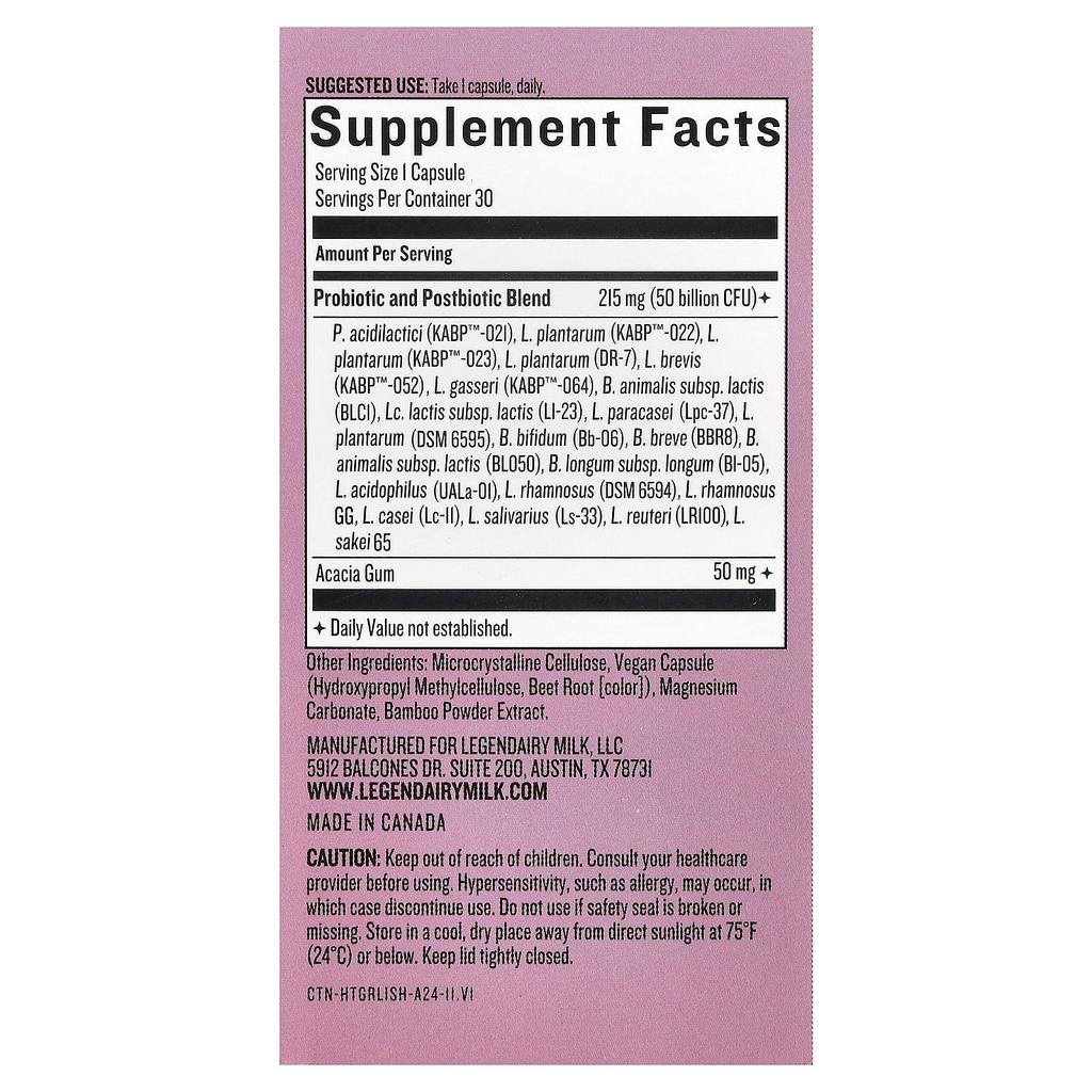 Hot Girl Ish™, Prebiotic, Probiotic, Postbiotic, 50 Billion CFU, 30 Veggie Caps