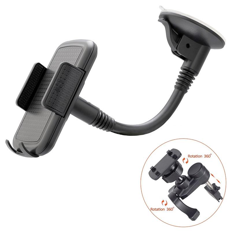 Car Phone Holder Universal Cell Phone Holder for Car Mount for Dashboard Windshield Air Vent Long Arm Cell Phone Car Mount чёрный