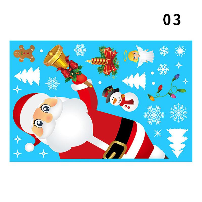Window Christmas New Year Decorations, Santa Claus Christmas Stickers, Children's Room Snowflake Stickers, Winter Wall Sticker
