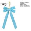 Wedding Room Ribbon Bows Velvet Bow Xmas Pendant, Christmas Tree Flannel Ornament, Elegant Holiday Home Accents Decorative Retro Style Hanging Pendant
