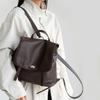 First layer cowhide backpack women's niche retro premium texture leather commuter large capacity laptop backpack
