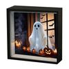 Halloween Ghost Night Light Painting Photo Frame 3D Flame Horror Doll Glow Album LED Table Decoration Light for Bedroom