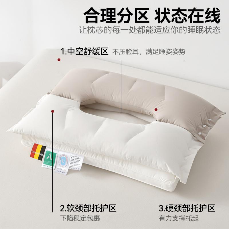 Clever plan: 100% pure cotton, two-way neck protection, traction, three in one beauty pillow, pillow core