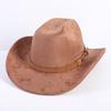 New Color Western Cowboy Hat Men's and Women's Commuting Versatile Simple Wind Wide Brim Top Hat Sun Hat