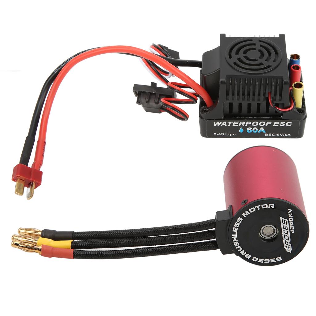 S3650 4300KV Brushless Motor 60A Brushless ESC Combo Set for 1 10 RC Car Upgrade Parts