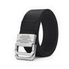 Men's Belt Trend Double Loop Buckle Canvas Belt Women's Belt with Cargo Pants Jeans Belt Outdoor Sports Belt No Perforated Belts