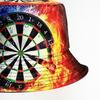 1Pc New Bar Dartboard Pattern Printed Bucket Hat Fun Gift Personalized Hip Hop Rock Street Double-sided Can Wear Pot Hat
