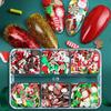 1 Box 3D Christmas Nail Art Charm Parts Polymer Soft Clay Slices Flakes Nails Decoration Parts for Winter Manicure Designs