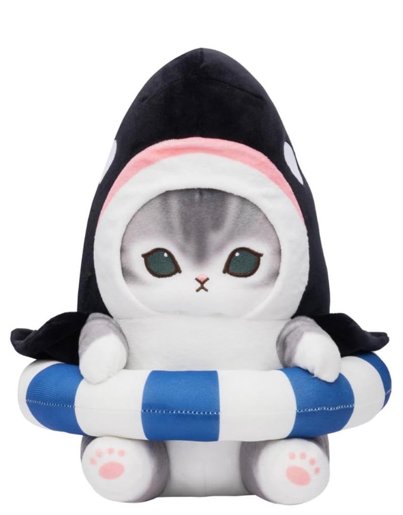 Shark Nyan Big Plush Enjoy with a Swim Official 28cm Killer Whale Mascot, Ring, (Approx. Nyan)