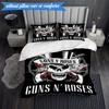 3PCS Guns Roses Fire Logo Bedding Set,Including 1pc Duvet Cover And 2pcs Pillowcases Perfect for Bedroom, Dormitory, Fan Christmas gift