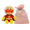 Yoshitoku Anpanman Cuddly Plush Doll, 49cm Long (36cm Sitting), Kids Will Love, Comes In a Gift Bag with Ribbon, Pink and Red